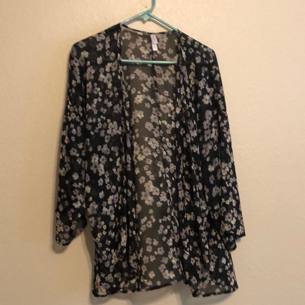 Chiffon floral boho  kimono cardigan Size XXL